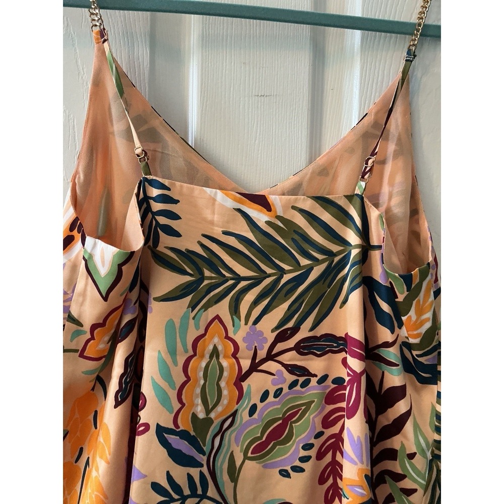 Cupcakes & Cashmere M Tropical Cami Chain Strap Flowy Resort Tank Top - Picture 4 of 7